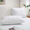 Puredown Medium Firm Goose Down Feather Pillows 2 Pack Gusseted Luxury Standard